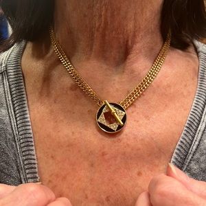 Gold toned chain link necklace